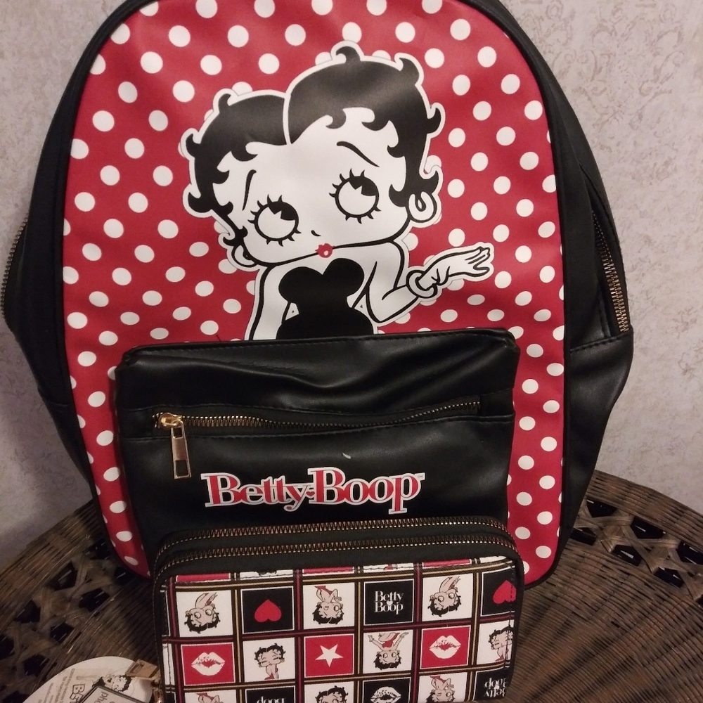 Betty Boop backpack with wallet